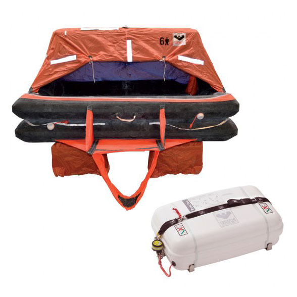 Плот VIKING 12DK+ в низкопрофильном контейнере (Дания) (РМРС)