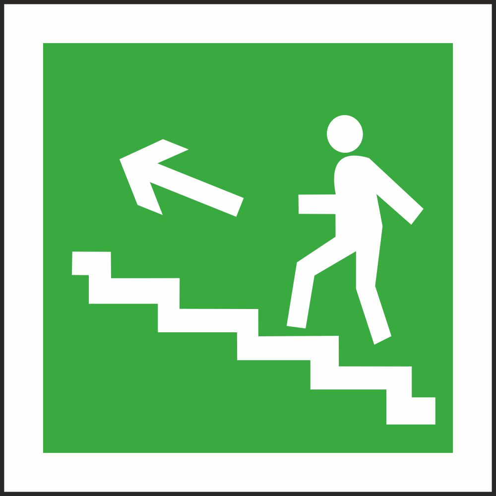 9.18 Направление к эвакуационному выходу по лестнице вверх