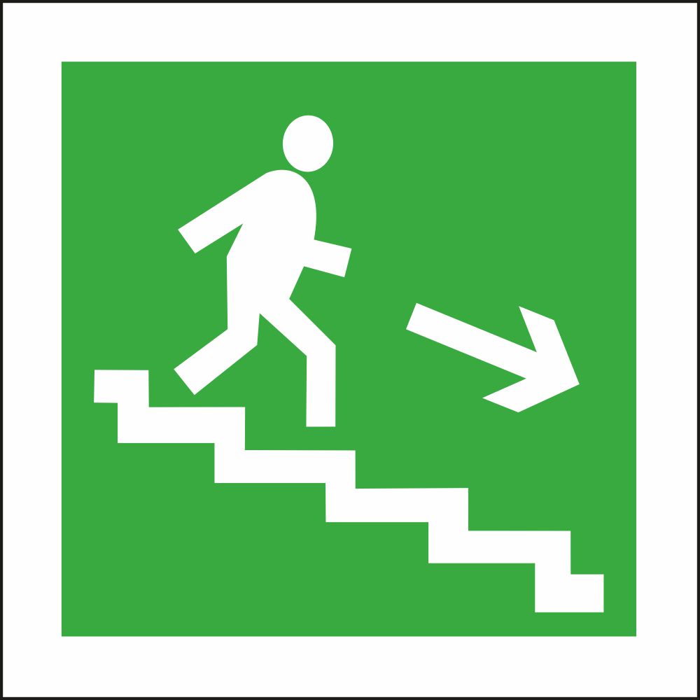 9.15 Направление к эвакуационному выходу по лестнице вниз